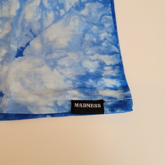 Madness Skateboard Tie Dye Split Green and Blue Long Sleeve T Shirt Large NWT - Picture 9 of 10